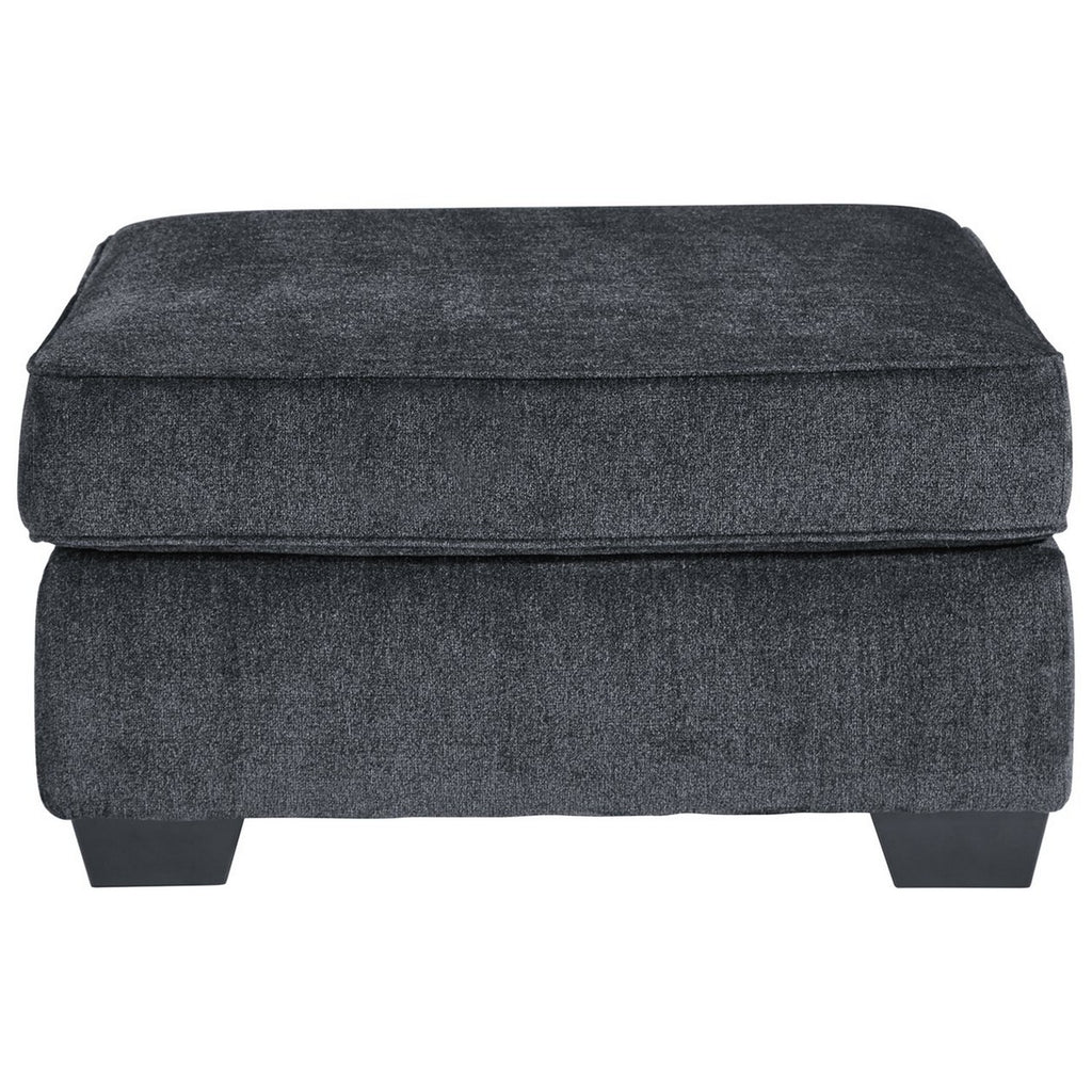 Benzara Square Fabric Upholstered Oversized Accent Ottoman, Charcoal Gray BM213382 Gray Solid Wood and Fabric BM213382
