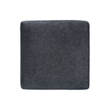 Benzara Square Fabric Upholstered Oversized Accent Ottoman, Charcoal Gray BM213382 Gray Solid Wood and Fabric BM213382