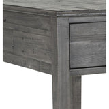 Benzara Farmhouse Style Wooden End Table with 1 Drawer and Open Bottom Shelf, Gray BM213391 Gray Solid Wood BM213391