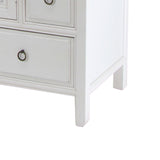 Benzara Wooden Chest with 8 Spacious Drawers and 1 Cabinet, White BM213478 White Wood BM213478