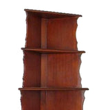 Benzara Wooden Corner Bookcase with 3 Shelves and 1 Cabinet, Brown BM213523 Brown Wood BM213523