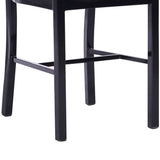 Benzara Industrial Metal Dining Chair with Slatted Backrest, Set of 2, Black BM213949 Black Metal BM213949