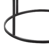 Benzara Round Metal Frame Side Table with Tubular Legs, Black BM214005 Black Metal BM214005