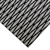 Benzara 90 X 63 Inch Power Loomed Fabric Rug with Diamond Pattern, Gray and Black BM214121 Gray and Black Fabric BM214121