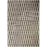 90 X 63 Inch Fabric Rug with Diamond Pattern, Gray and Brown
