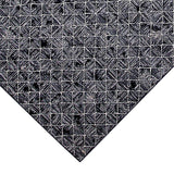 Benzara 90 X 63 Inch Fabric Rug with Diamond Tweed Pattern and Jute Backing, Gray BM214125 Gray Fabric BM214125