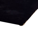 Benzara 7 X 5 Feet Power Loomed Rectangular Rug with Fur Like Texture, Black BM214131 Black Fabric BM214131