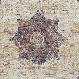 Benzara 7 X 5 Feet  Polyester Rug with Woven Medallion Pattern, Beige and Brown BM214141 Brown and Beige Fabric BM214141