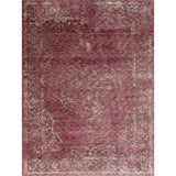 7 X 5 Feet  Polyester Rug with Distressed Medallion Pattern, Red