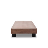 Benzara Coffee Table with Storage Compartments and Metal Legs, Brown and Black BM214864 Brown, Black Solid Wood, Veneer, Metal BM214864