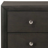 Benzara Grained Wooden Nightstand with 2 Drawers and Sled Base, Gray - BM215228 BM215228 Gray Solid Wood BM215228