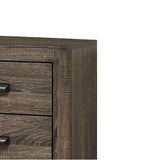 Benzara 2 Drawer Wooden Nightstand with Metal Handles and Bracket Legs, Brown BM215413 Brown Solid Wood BM215413