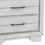 Benzara 2 Drawer Wooden Nightstand with Metal Bar Pulls and Chamfered Feet, White - BM215433 BM215433 White Solid Wood BM215433