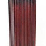 Benzara Square Shaped Column Pedestal with Reeded Design, Brown BM215617 Brown Solid wood BM215617