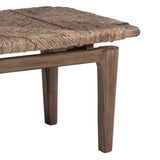 Benzara Transitional Style Wooden Bench with Handwoven Top, Brown BM215783 Brown Solid Wood, Plywood, MDF BM215783