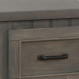 Benzara Contemporary Style Wooden Nightstand with Minimal Design Aesthetics, Gray BM215925 Gray Wood and Metal BM215925