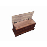 Benzara Traditional Style Lift Top Wooden Chest with Locking Lid, Dark Brown BM215984 Brown Solid Wood BM215984