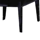 Benzara Fabric Sloped Back Dining Chair with Diamond Tufting, Set of 2, Black - BM216770 BM216770 Black Solid wood, Fabric BM216770