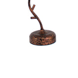 Benzara Tree Design Base Metal Table Lamp with Drum Shade, Bronze BM217236 Bronze Metal, Fabric BM217236