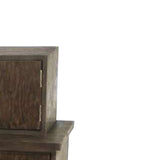 Benzara Transitional Storage Cabinet with 3 Drawers and Tapered Legs, Brown BM217284 Brown Solid Wood BM217284