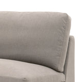 Benzara Fabric Upholstered Armless Sofa Chair with Tapered Block Legs, Gray BM217313 Gray Solid Wood and Fabric BM217313