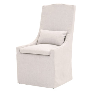 Benzara Contemporary Fabric Upholstered Side Chair with Lumbar Pillow, Gray BM217388 Gray Solid Wood, Fabric BM217388