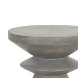 Benzara Industrial Style Pawn Shape Concrete Accent Table, Gray BM217406 Gray Concrete BM217406