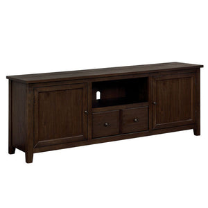 Benzara Transitional Wooden TV Stand with Display and Storage Space, Brown BM217801 Brown Wood BM217801