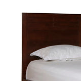 Benzara Panel Design Queen Size Wooden Headboard, Cherry Brown BM218125 Brown Solid Wood BM218125