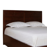 Benzara Panel Design Queen Size Wooden Headboard, Cherry Brown BM218125 Brown Solid Wood BM218125