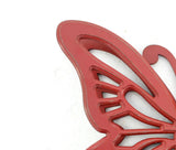 Benzara Wooden Butterfly Wall Plaque with Cutout Detail, Red BM218333 Red Wood BM218333