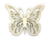 Benzara Wooden Butterfly Wall Plaque with Cutout Detail, White BM218334 White Wood BM218334