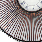 Benzara Wall Clock with Metal Fan Guard Design Frame, Brown BM218347 Brown Metal BM218347