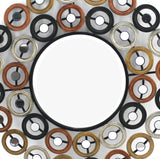 Benzara Round Wall Mirror Surrounded by Smaller Round Mirrors, Multicolor BM218351 Multicolor Metal and Mirror BM218351