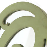 Benzara Wooden Oval Frame Wall Monogram with C Letter, Green BM218415 Green Solid Wood, Mirror BM218415