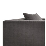 Benzara Fabric Upholstered Wooden Sofa Chair with Nail Head Trim, Gray BM218559 Gray Wood and Fabric BM218559