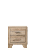 Benzara Wooden Nightstand with 2 Storage Drawers, Brown BM218577 Brown Wood BM218577