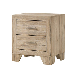 Benzara Wooden Nightstand with 2 Storage Drawers, Brown BM218577 Brown Wood BM218577