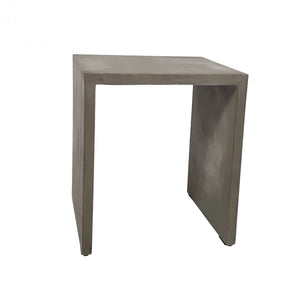 Benzara Contemporary Parsons Style Concrete End Table, Gray - BM219247 BM219247 Gray Concrete BM219247