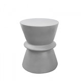 Benzara Contemporary Style Hour Glass Shape Concrete Stool, Gray - BM219263 BM219263 Gray Concrete BM219263