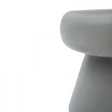 Benzara Contemporary Style Mushroom Shaped Concrete Stool, Gray - BM219265 BM219265 Gray Concrete BM219265