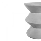 Benzara Contemporary Round Pot Design Concrete Stool, Gray - BM219266 BM219266 Gray Concrete BM219266