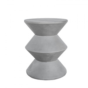 Benzara Contemporary Round Pot Design Concrete Stool, Gray - BM219266 BM219266 Gray Concrete BM219266