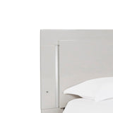 Benzara Wooden Headboard with Molded Details and Sled Base, Brown BM219462 White Wood BM219462