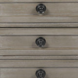 Benzara Wooden Nightstand with Metal Knobs and Natural Grain Texture, Beige BM219474 Beige Wood BM219474