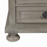 Benzara Wooden Nightstand with Metal Knobs and Natural Grain Texture, Beige BM219474 Beige Wood BM219474