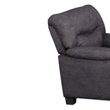 Benzara Fabric Upholstered Chair with Pillow Top Armrests and Padded Seating, Gray BM219544 Gray Solid Wood and Fabric BM219544