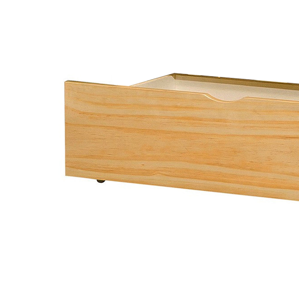 Pair of Pine Under Bed Storage Drawers in White on Wheels/ Castors