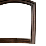 Benzara Transitional Dresser Mirror with Raised Outer Edge and Curved Top, Brown BM219858 Brown Solid Wood, Veneer, and Mirror BM219858