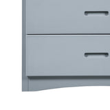 Benzara Transitional Wooden Chest with 4 Drawers and Recessed Handles, Gray BM219870 Gray Solid Wood and Veneer BM219870